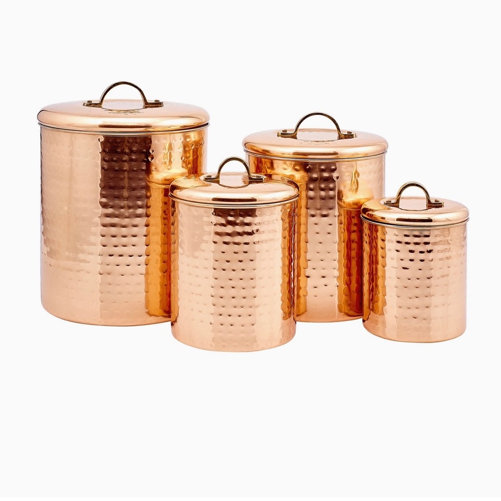 Gold Hammered Containers